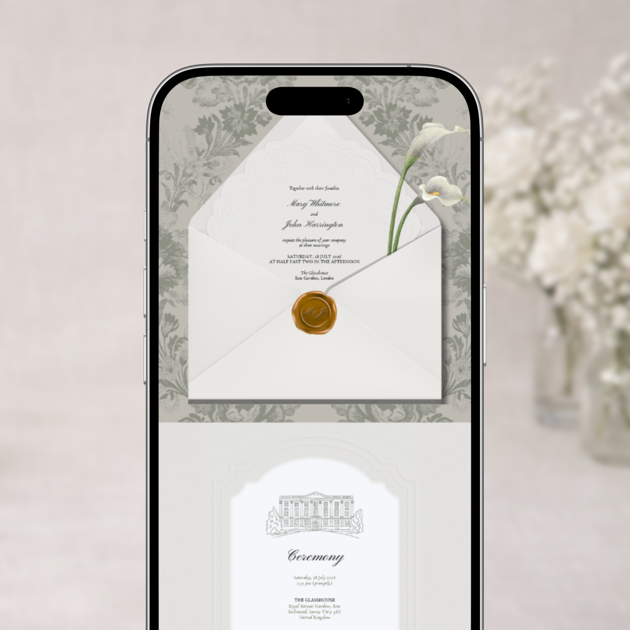Green Classic - Hochzeitswebseiten-Template mit RSVP